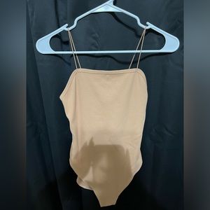 women’s spaghetti strap ribbed body suit